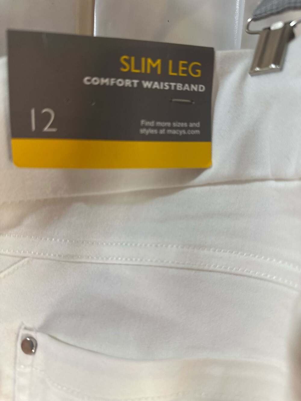Style & Co. Women's White Slim Leg Comfort Waistband Pants - Picture 4 of 4